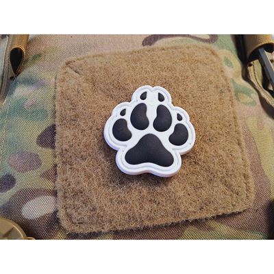 Patch K9 dog paw plastic velcro WHITE