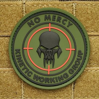 Patch NO MERCY - KINETIC GROUP plastic OLIVE
