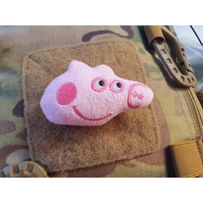 Patch PINK PIG velcro PLUSH