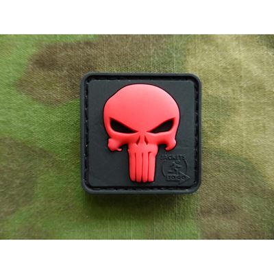 Patch PUNISHER plastic BLACK/RED