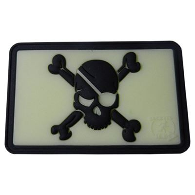 Patch PIRATE/SKULL plast LIGHT glow in the dark