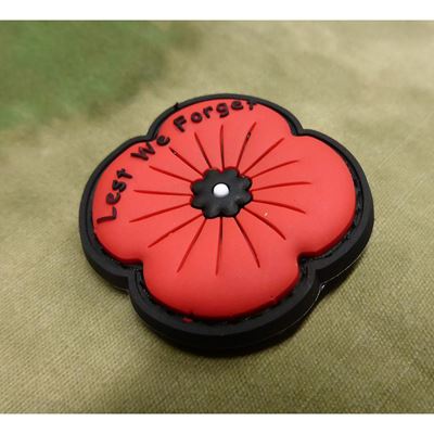 POPPY Patch LEST WE FORGET Velcro