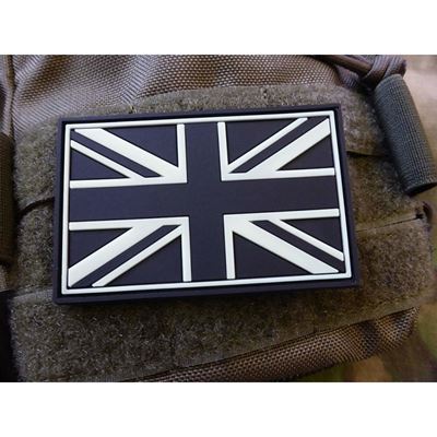 Patch GREAT BRITAIN flag plastic velcro large GLOW IN THE DARK