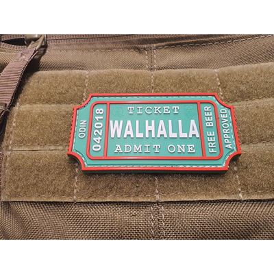 WALHALLA TICKET BEER rubber patch GREEN