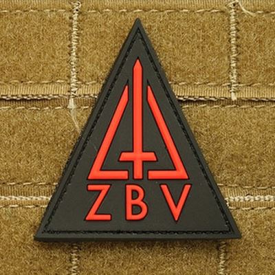 Patch MILITARY POLICE ZBV plastic TRIANGLE BLACK / RED