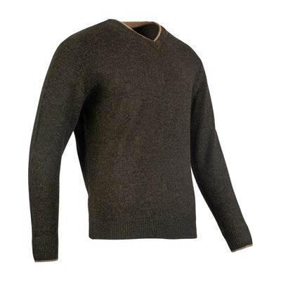 Jumper ASHCOMBE V-neck Lambswool GREEN JACK PYKE JVNECASHDO 3