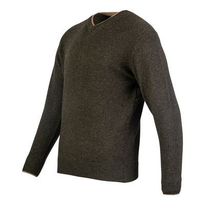 Jumper ASHCOMBE V-neck Lambswool GREEN JACK PYKE JVNECASHDO 4