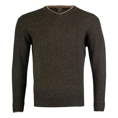 Jumper ASHCOMBE V-neck Lambswool GREEN