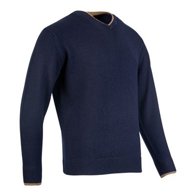 Jumper ASHCOMBE V-neck Lambswool BLUE JACK PYKE JVNECASHNAV 3