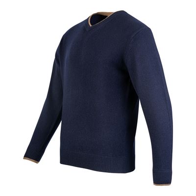 Jumper ASHCOMBE V-neck Lambswool BLUE JACK PYKE JVNECASHNAV 4