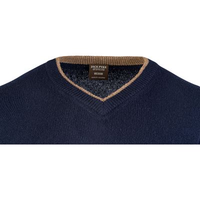 Jumper ASHCOMBE V-neck Lambswool BLUE JACK PYKE JVNECASHNAV 5