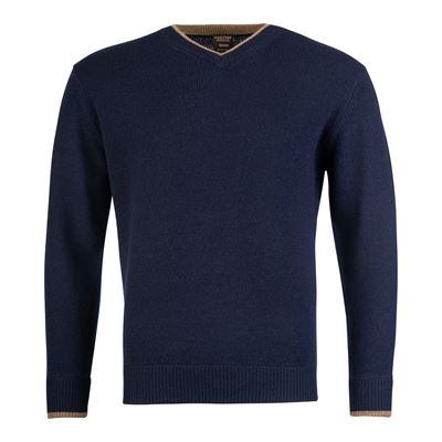 Jumper ASHCOMBE V-neck Lambswool BLUE