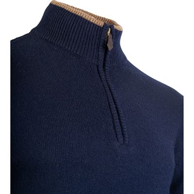 Ashcombe 100% Lambswool Zipknit NAVY BLUE JACK PYKE JZKNITASHNAV 6