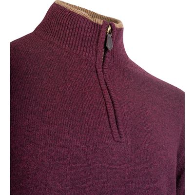 Ashcombe 100% Lambswool Zipknit PLUM JACK PYKE JZKNITASHPL 5