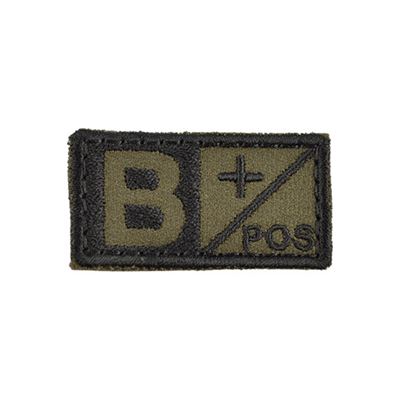 Patch blood group B POS VELCRO OLIVE