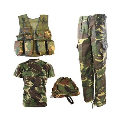 Size 7-8 Kombat Kids Tactical Vest DPM Woodland Camo Waistcoat Children Army 
