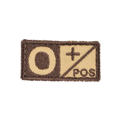 Patch blood group 0 POS VELCRO sand