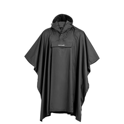 Packable rain poncho CLOUDBURTS BLACK