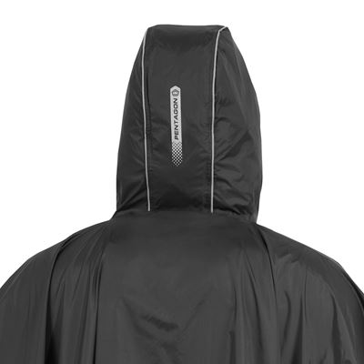 Packable rain poncho CLOUDBURTS BLACK