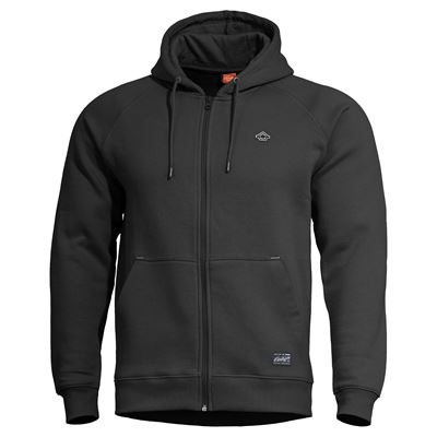 PHAETON HOOD SWEATER ZIP BLACK