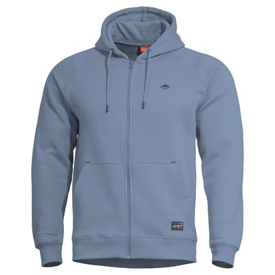 PHAETON HOOD SWEATER ZIP DAWN BLUE