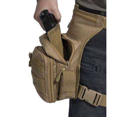Pentagon Minor Travel Pouch – Coyote Color, 1.3L Capacity, Adjustable Strap