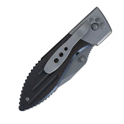 Knive clasped WARTHOG tanto toothed BLACK