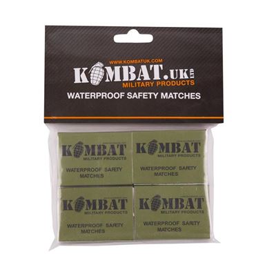 Waterproof Matches KOMBAT pack of 4