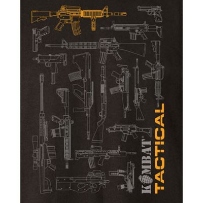 TACTICAL GUN cotton T-shirt BLACK