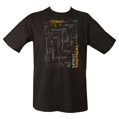 TACTICAL GUN cotton T-shirt BLACK