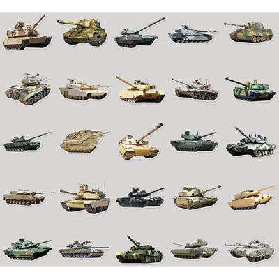 TANK stickers, set of 50 KOMBAT KO-2302-TANKS 3