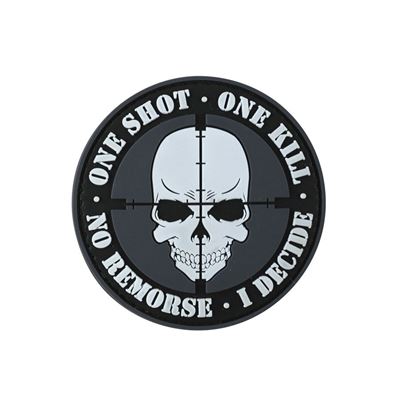 Patch ONE SHOT - ONE KILL black plastic