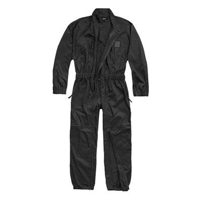 PILOT jumpsuit with full-length front zips BLACK