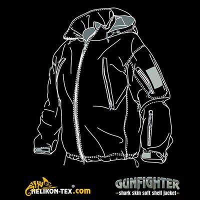 GUNFIGHTER Shark Skin Jacket BLACK