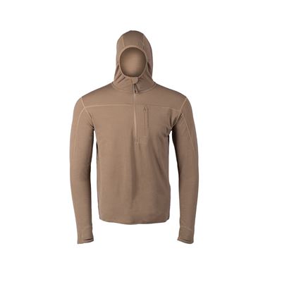 Lochsa 1/4 Zip Merino Hoody DARK EARTH