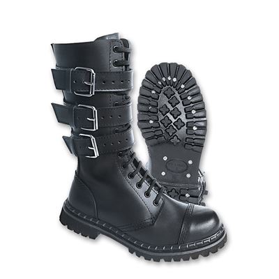 Shoes with buckles GLADIATOR BLACK