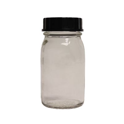 200 ml glass vial with plastic black cap