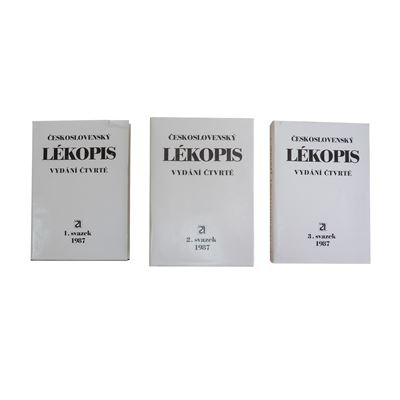 Czechoslovak Pharmacopoeia edition fourth year 1987 set of 3 volumes