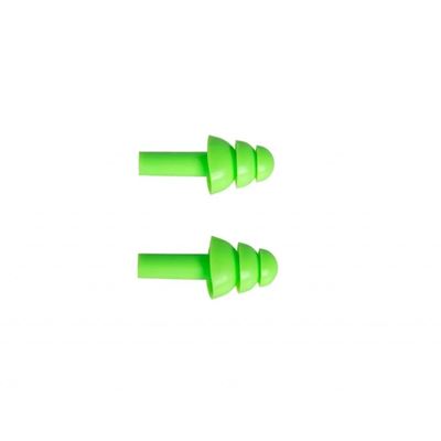 MAXDEFENSE Silicone Earplugs M03 GREEN