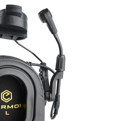 EARMOR M32H PLUS electronic headphones with helmet mount OLIVE