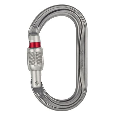 Carabiner with fuse OK SCREW-LOCK SILVER