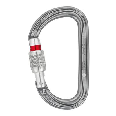 Carabiner Am'D with fuse SCREW-LOCK GREY