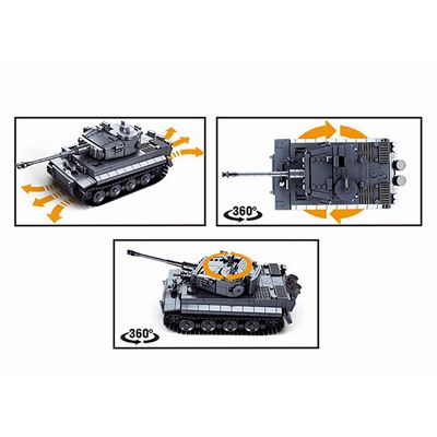 Building kit PANZERKMPFWAGEN VI TIGER TANK RC Sluban M38-B0851 4