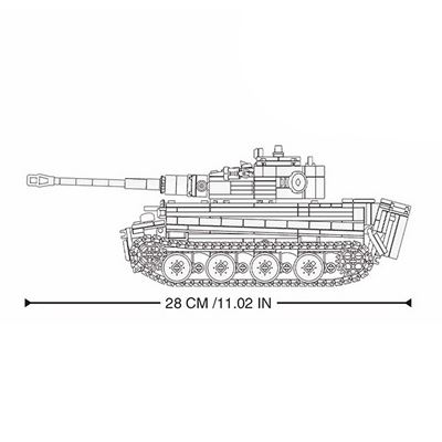 Building kit PANZERKMPFWAGEN VI TIGER TANK RC Sluban M38-B0851 3