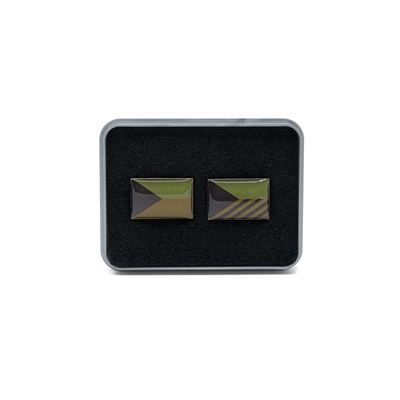 Set of flag badges CZECH REPUBLIC COMBAT OLIVE