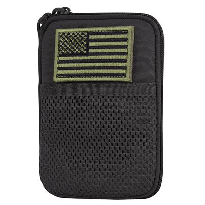 Pocket Pouch with US Flag Patch MOLLE Black
