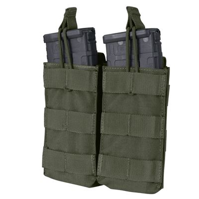 Double Open-Top M4 Mag Pouch MOLLE RANGER GREEN