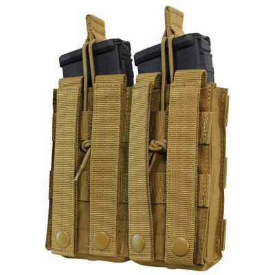 Double Open-Top M4 Mag Pouch MOLLE COYOTE