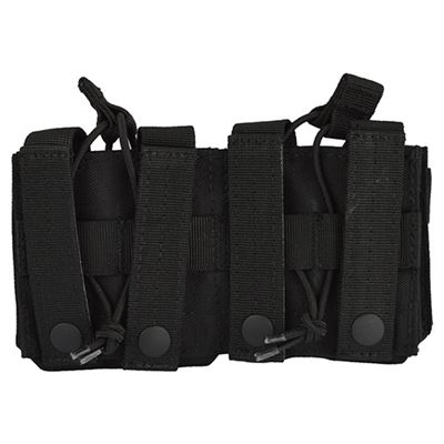 Double Open-Top M14 Mag MOLLE Pouch Black