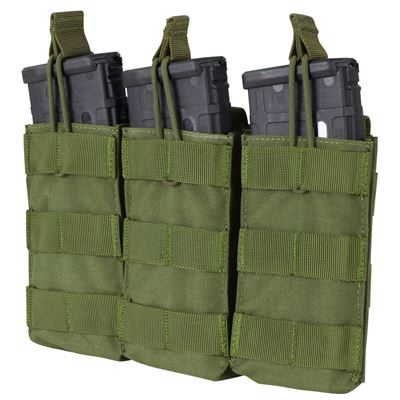Triple Open-Top M4 Mag Pouch MOLLE Olive
